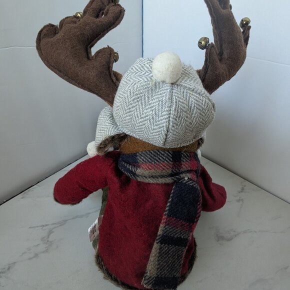 21" Sitting Christmas Moose with Weighted Bottom - Picture 6 of 10